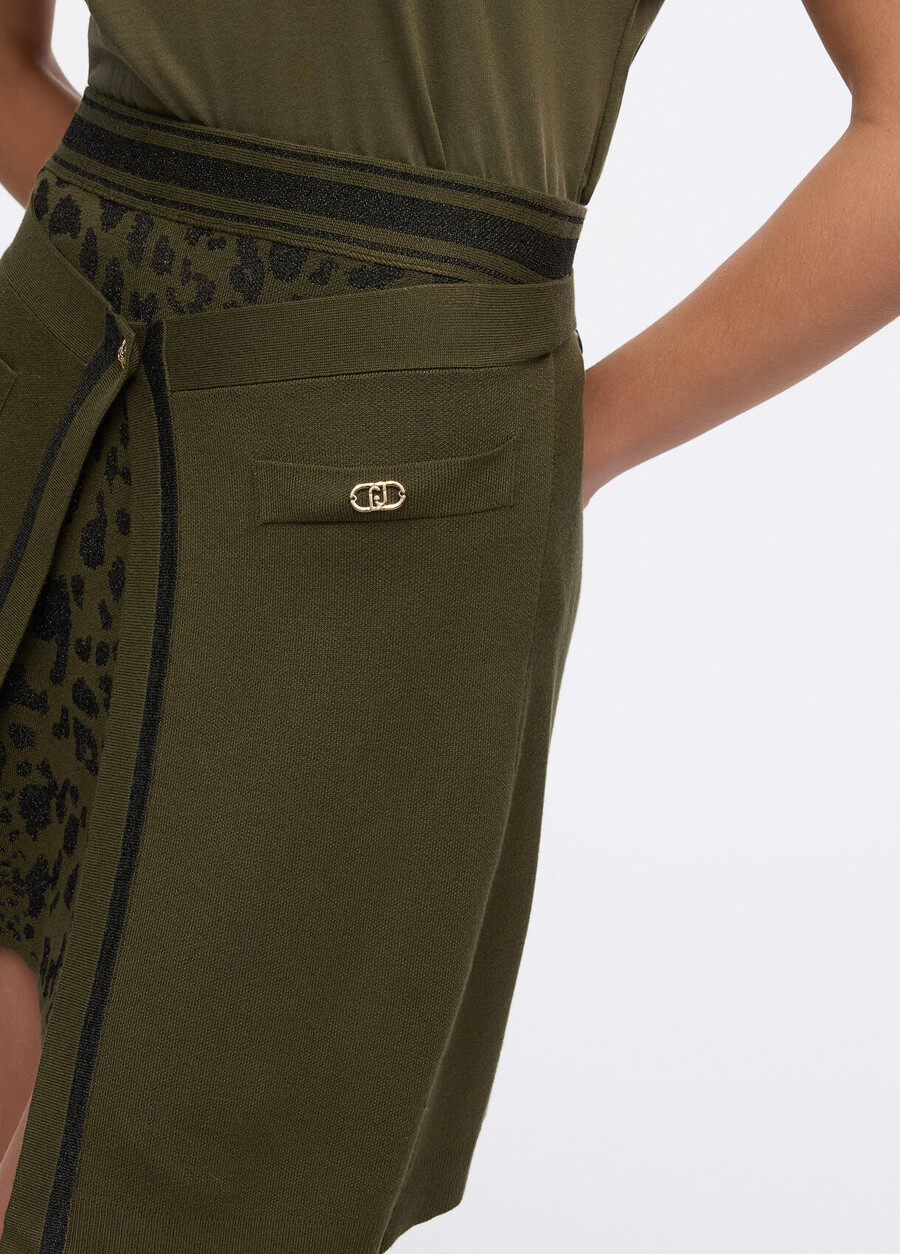 asymmetrical knit miniskirt
