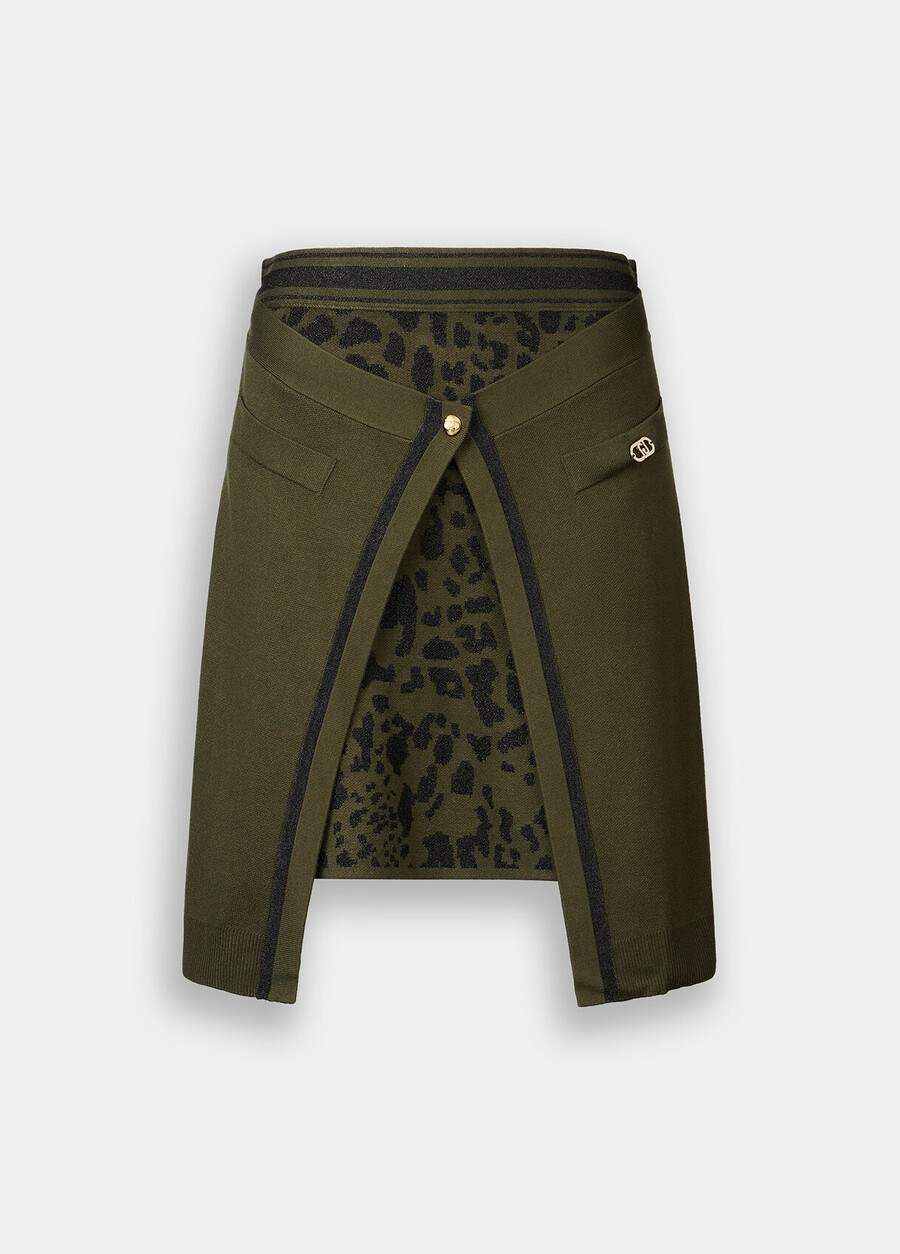 asymmetrical knit miniskirt