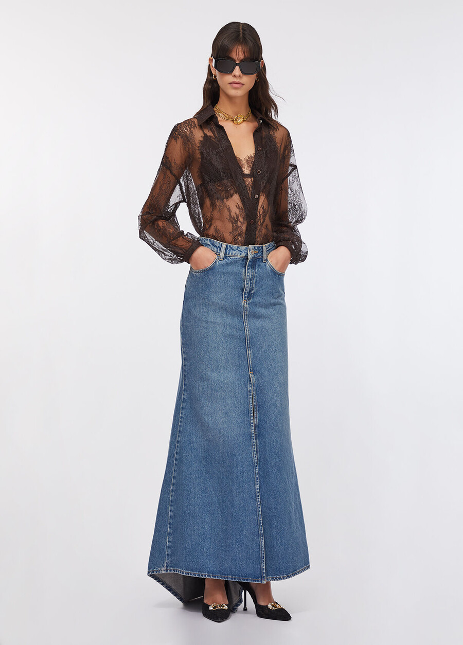 denim mermaid skirt