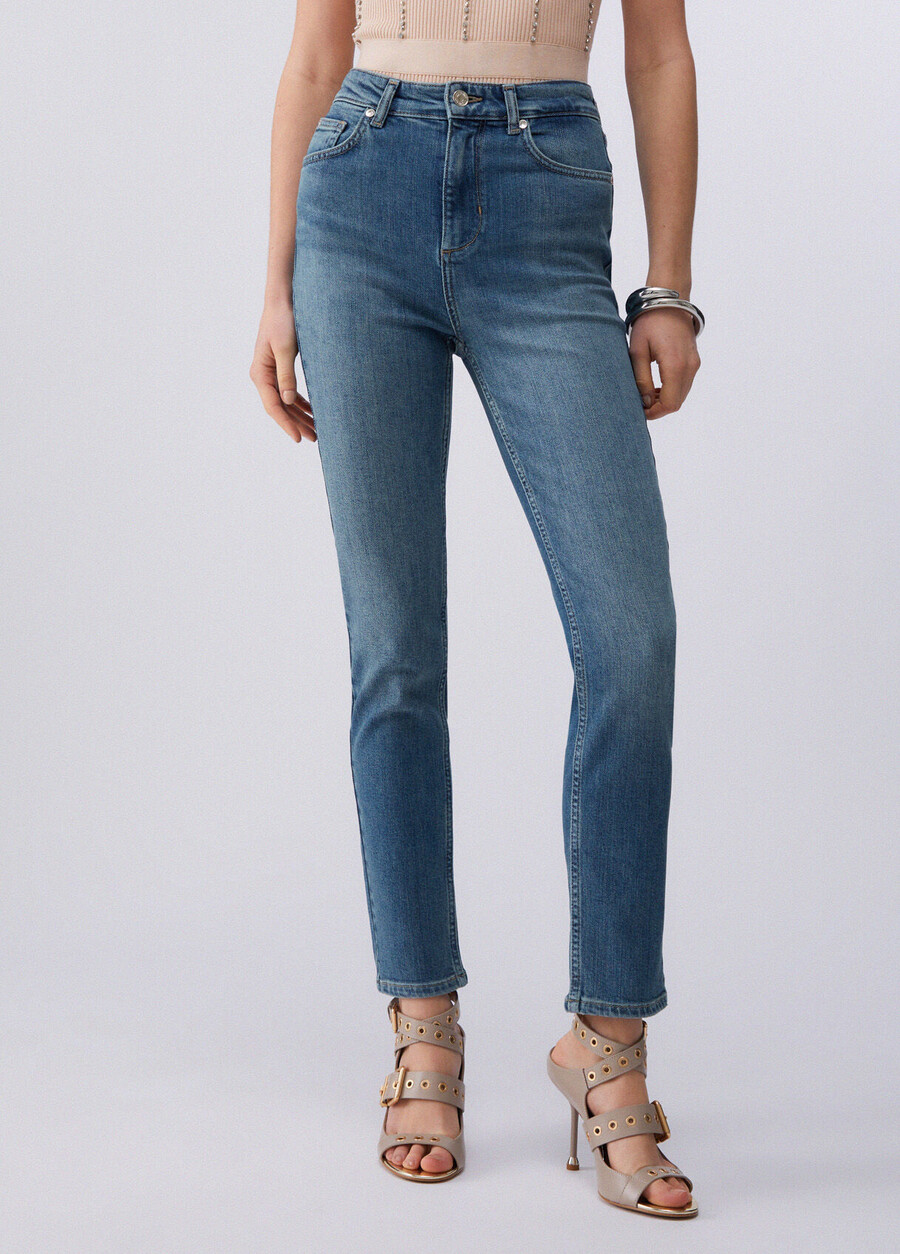 slim fit high-rise jeans