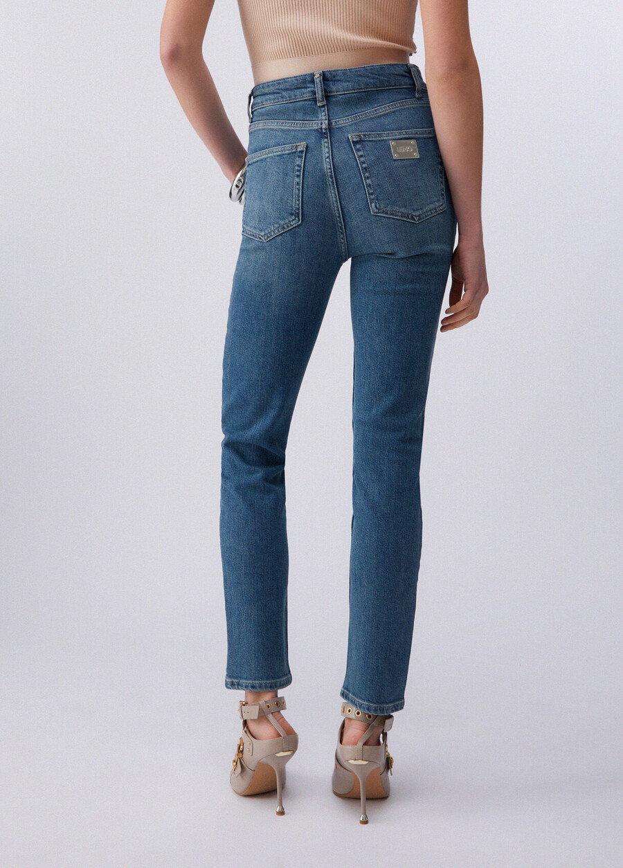 slim fit high-rise jeans