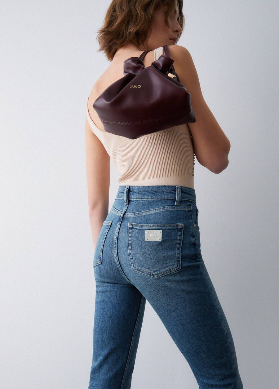 slim fit high-rise jeans