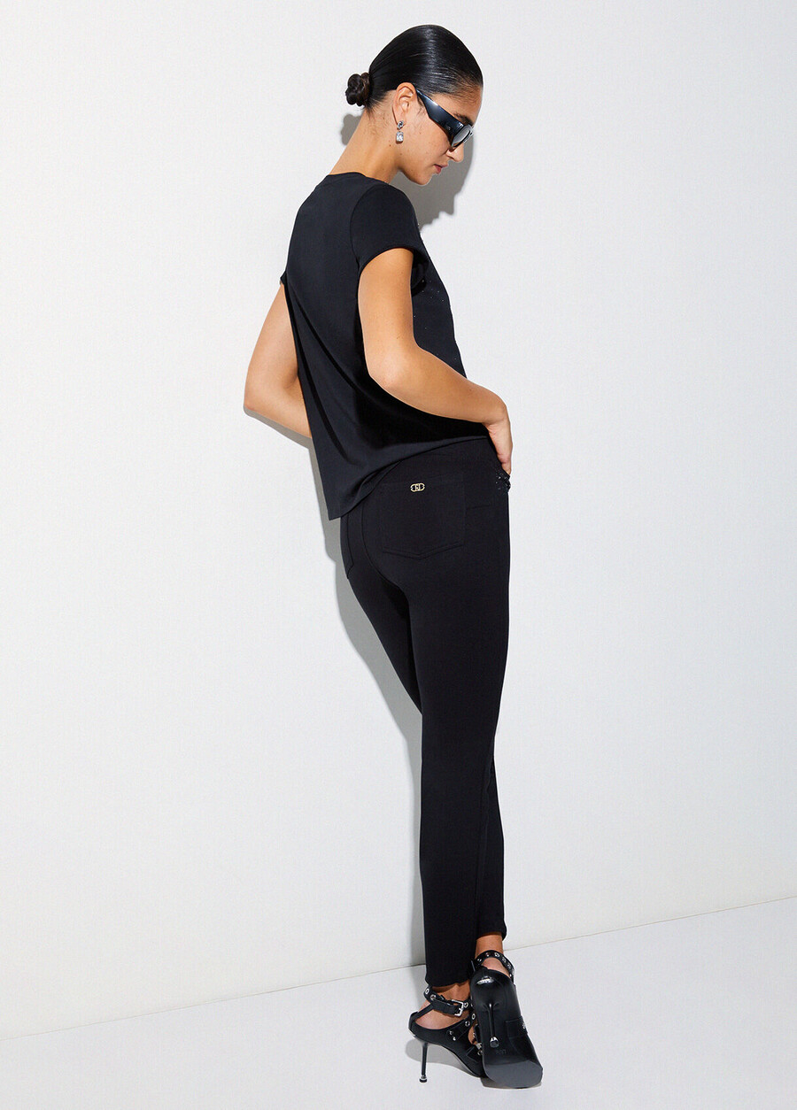 trousers with rhinestones