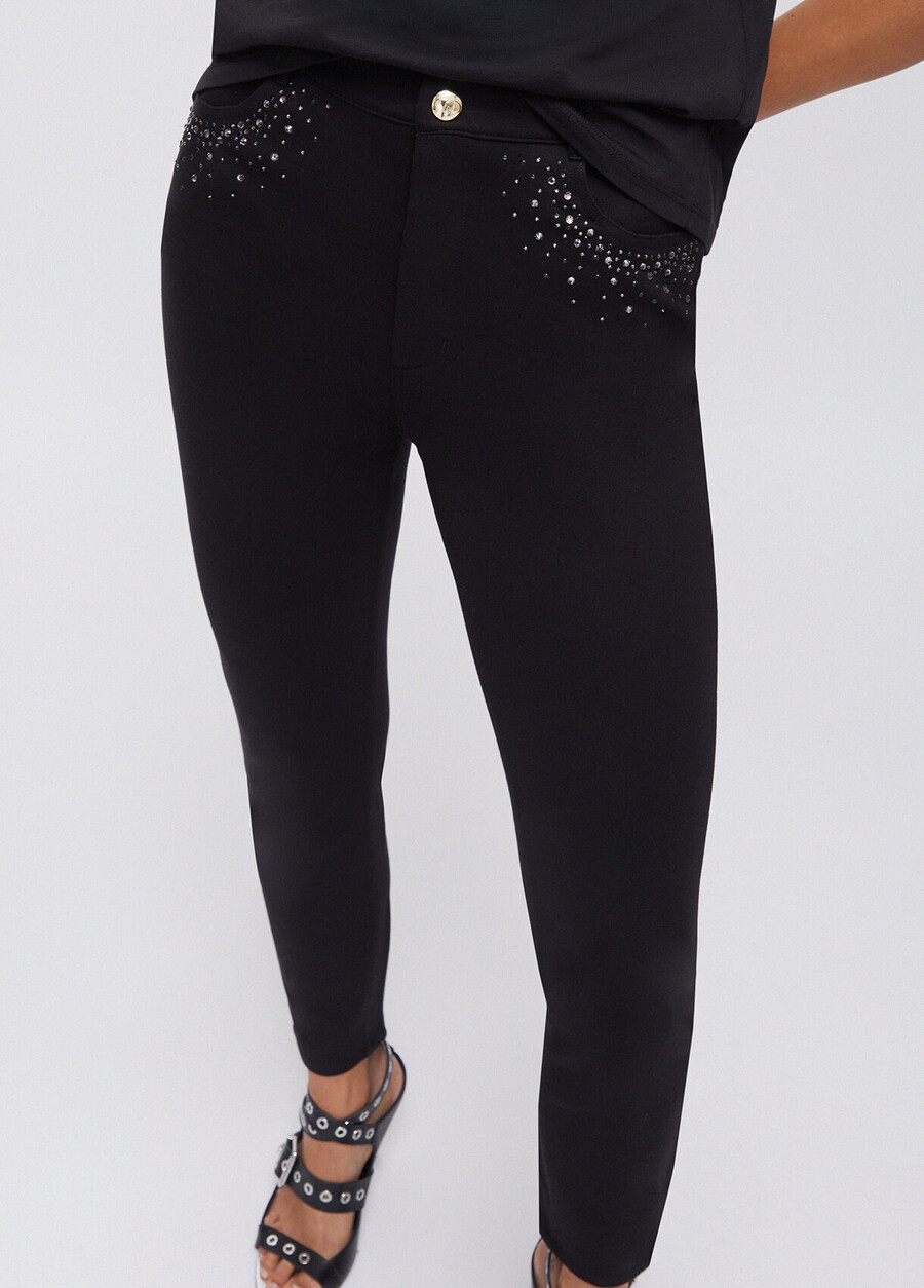 trousers with rhinestones