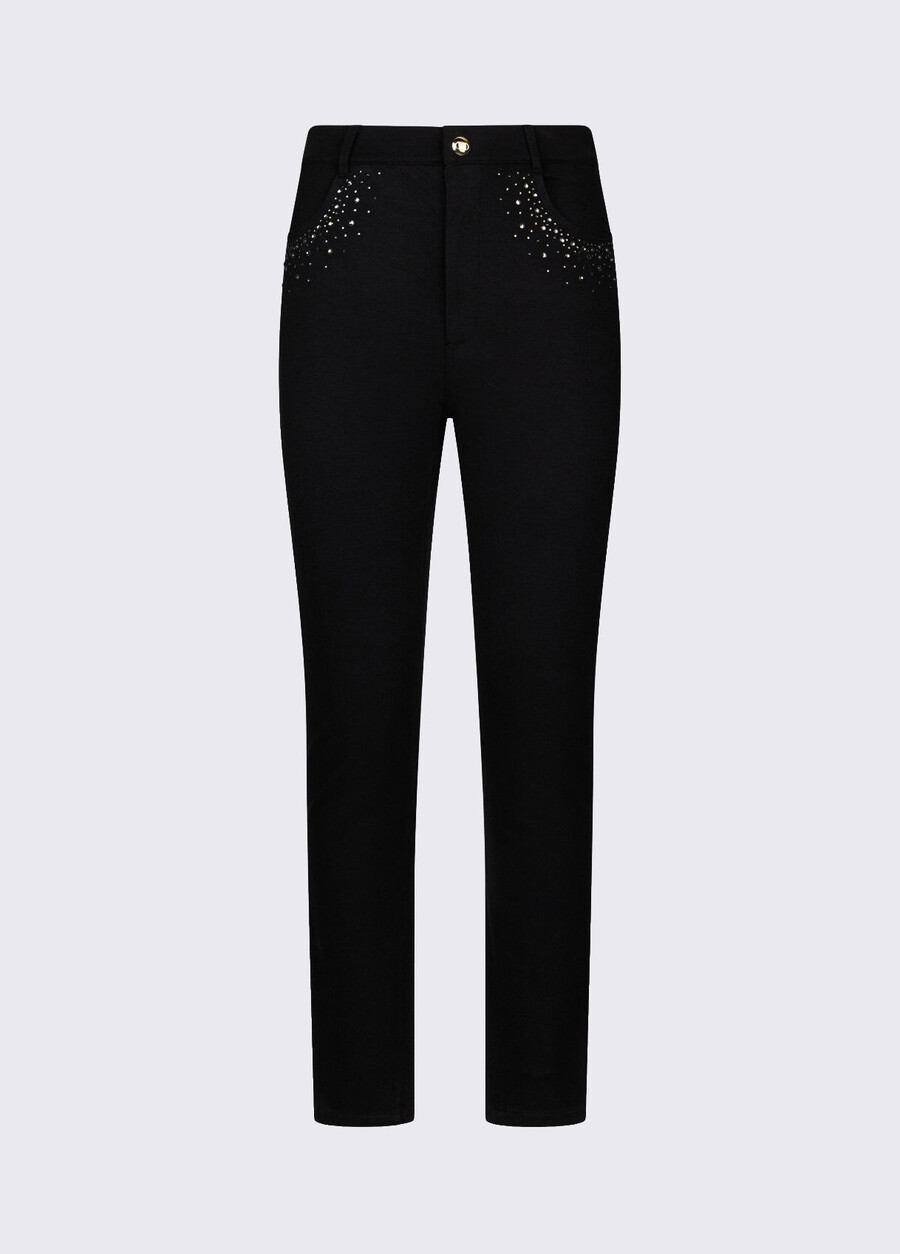 trousers with rhinestones
