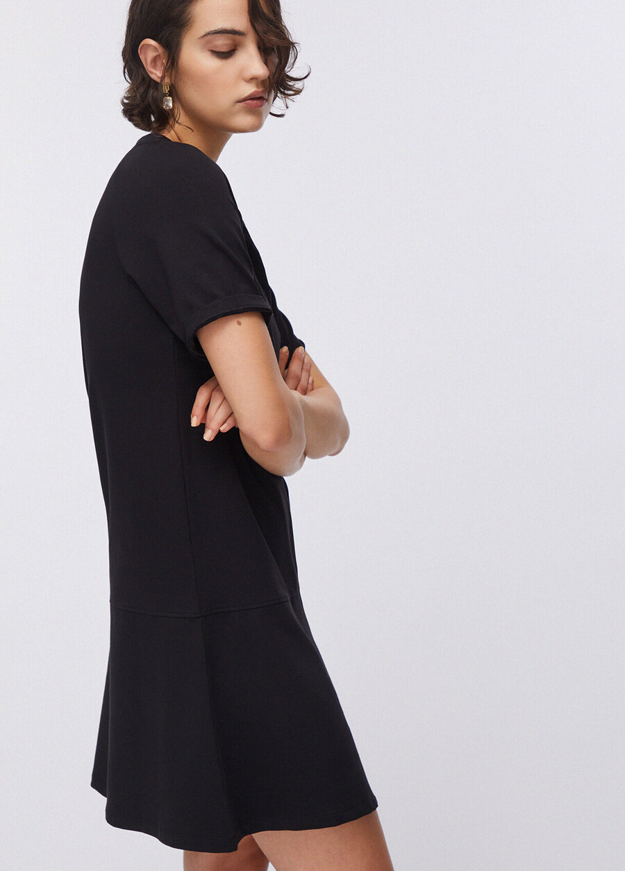 plush dress with mesh details