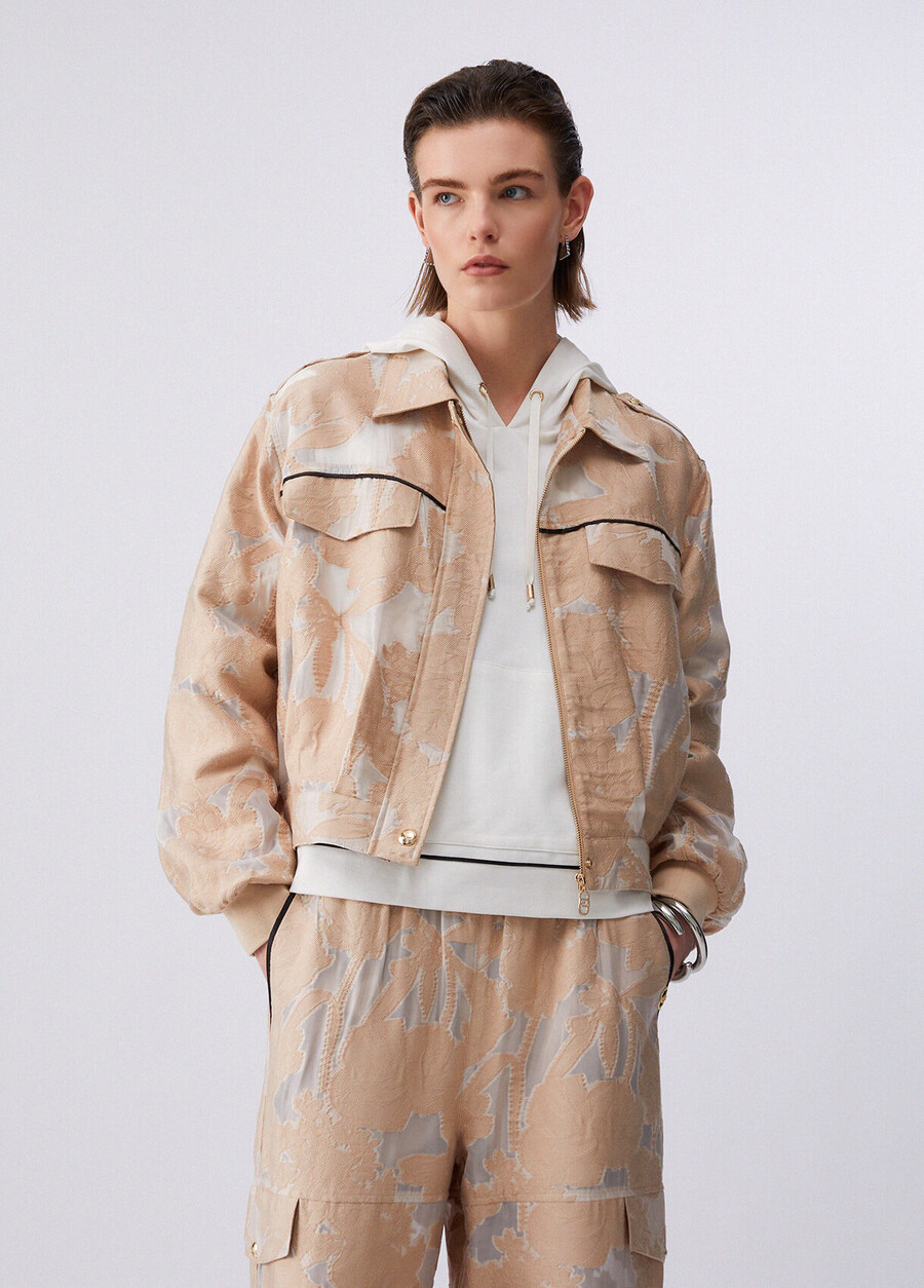 organza jacquard jacket
