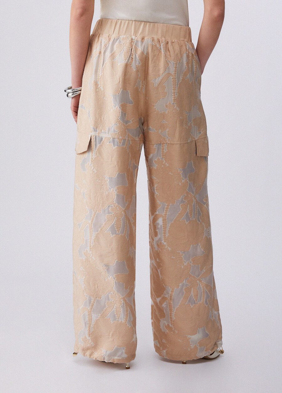 organza jacquard trousers
