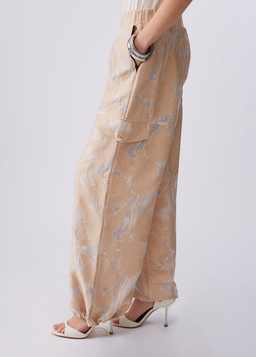 organza jacquard trousers