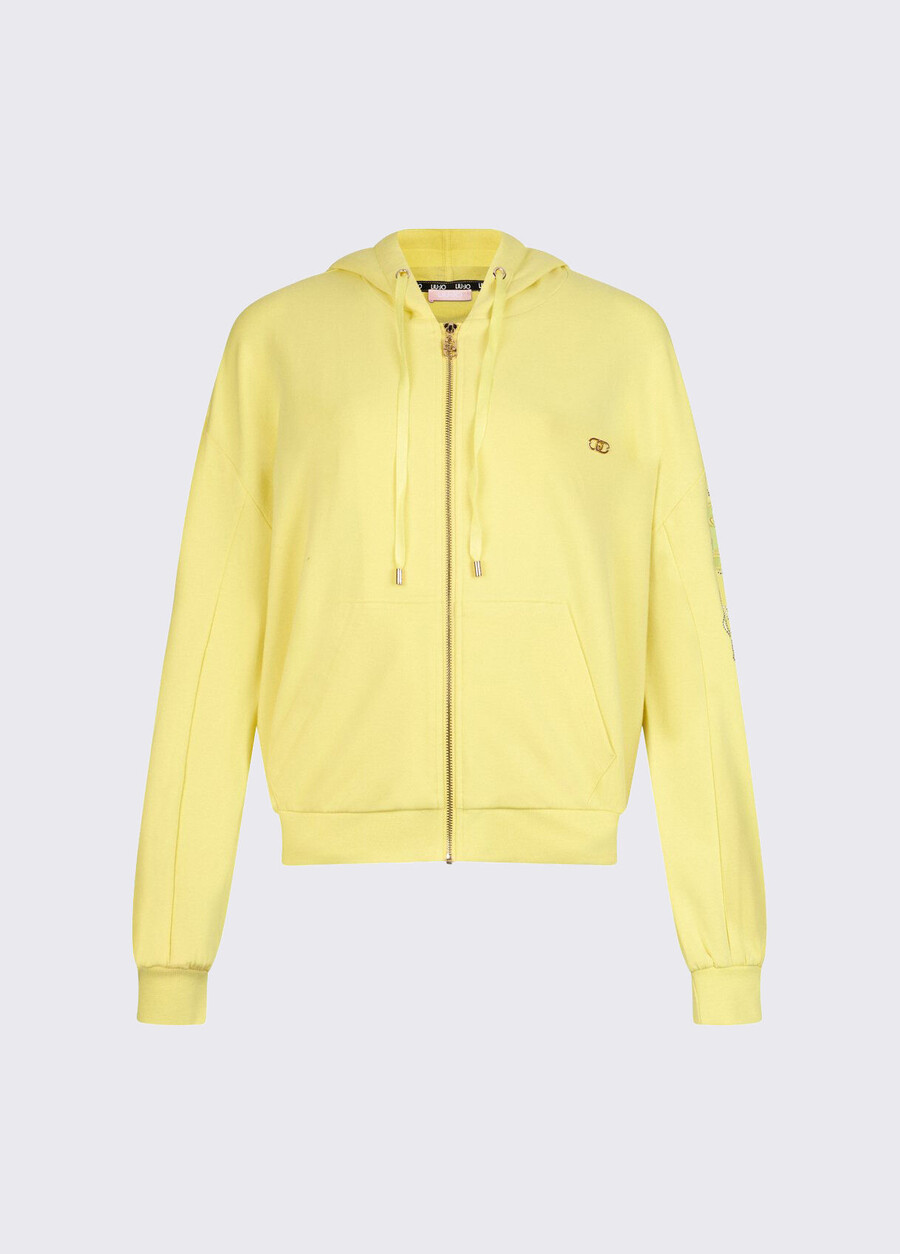 sweatshirt with floral embroidery