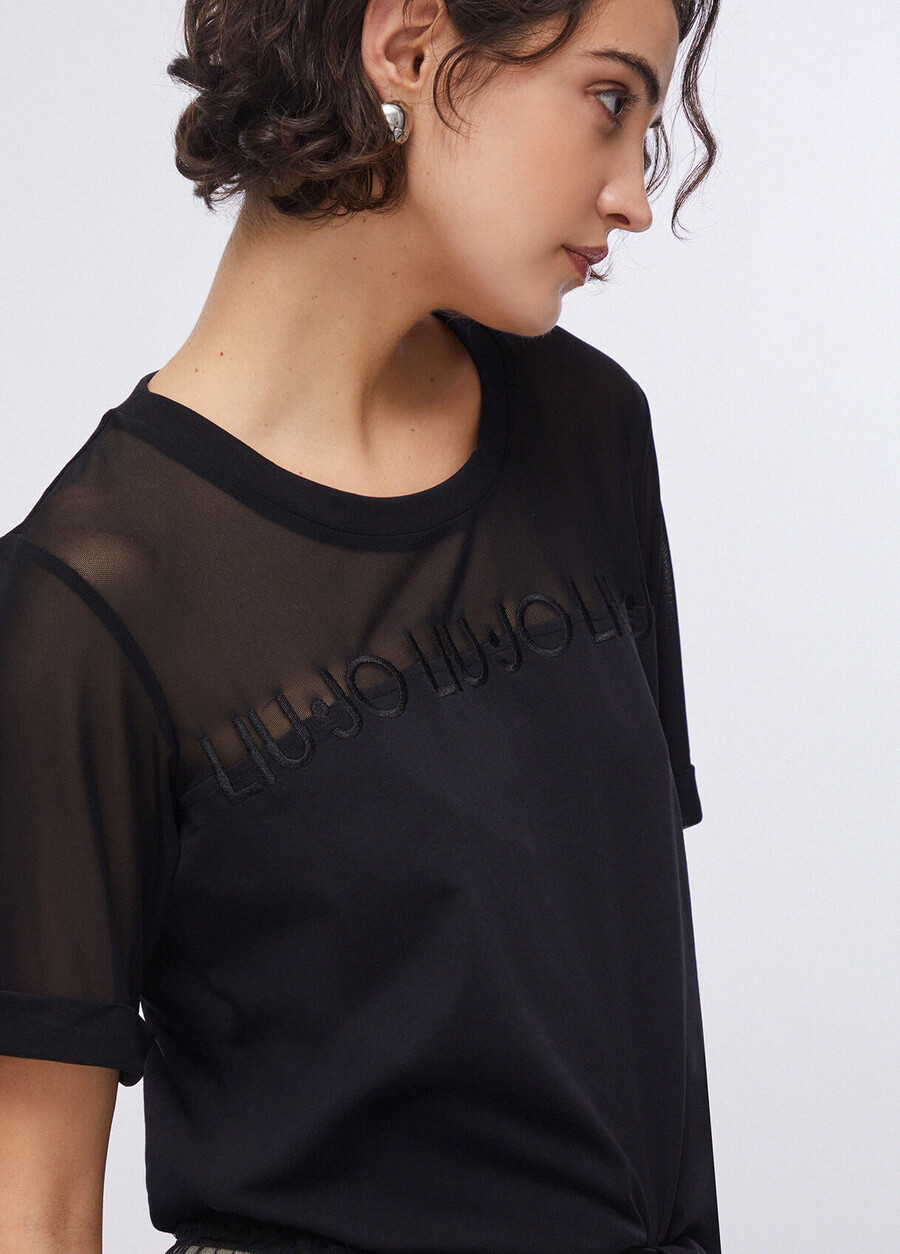 jersey and mesh t-shirt