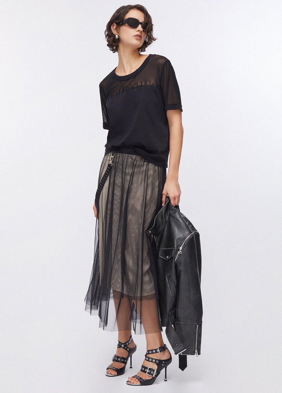 jersey and mesh t-shirt