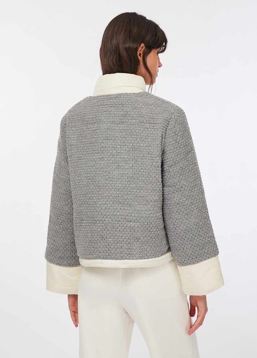 quilted nylon and mesh jacket