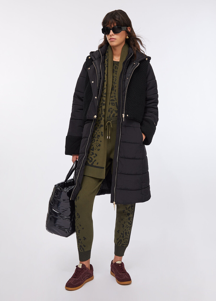 long padded jacket with hood