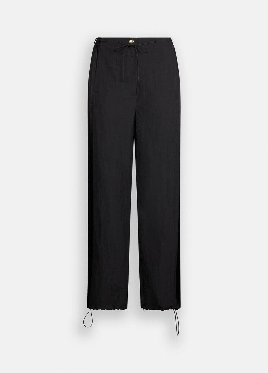 jogging trousers in nylon and satin