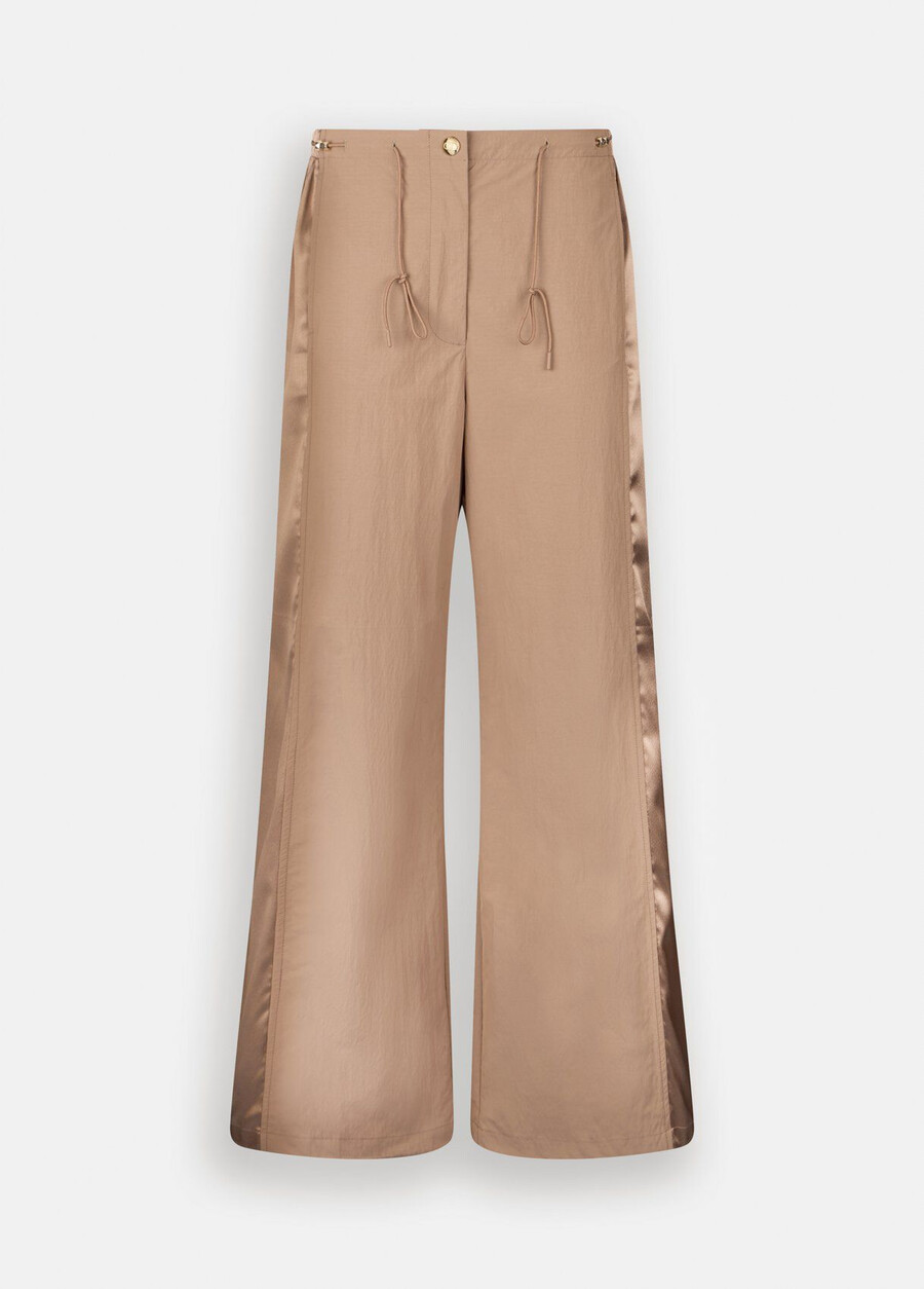 jogging trousers in nylon and satin