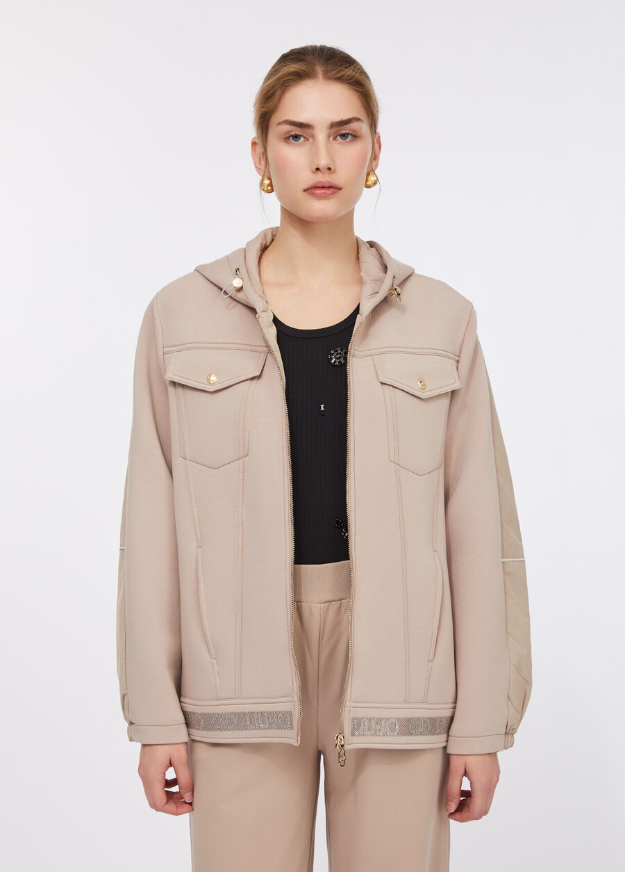 scuba and nylon jacket