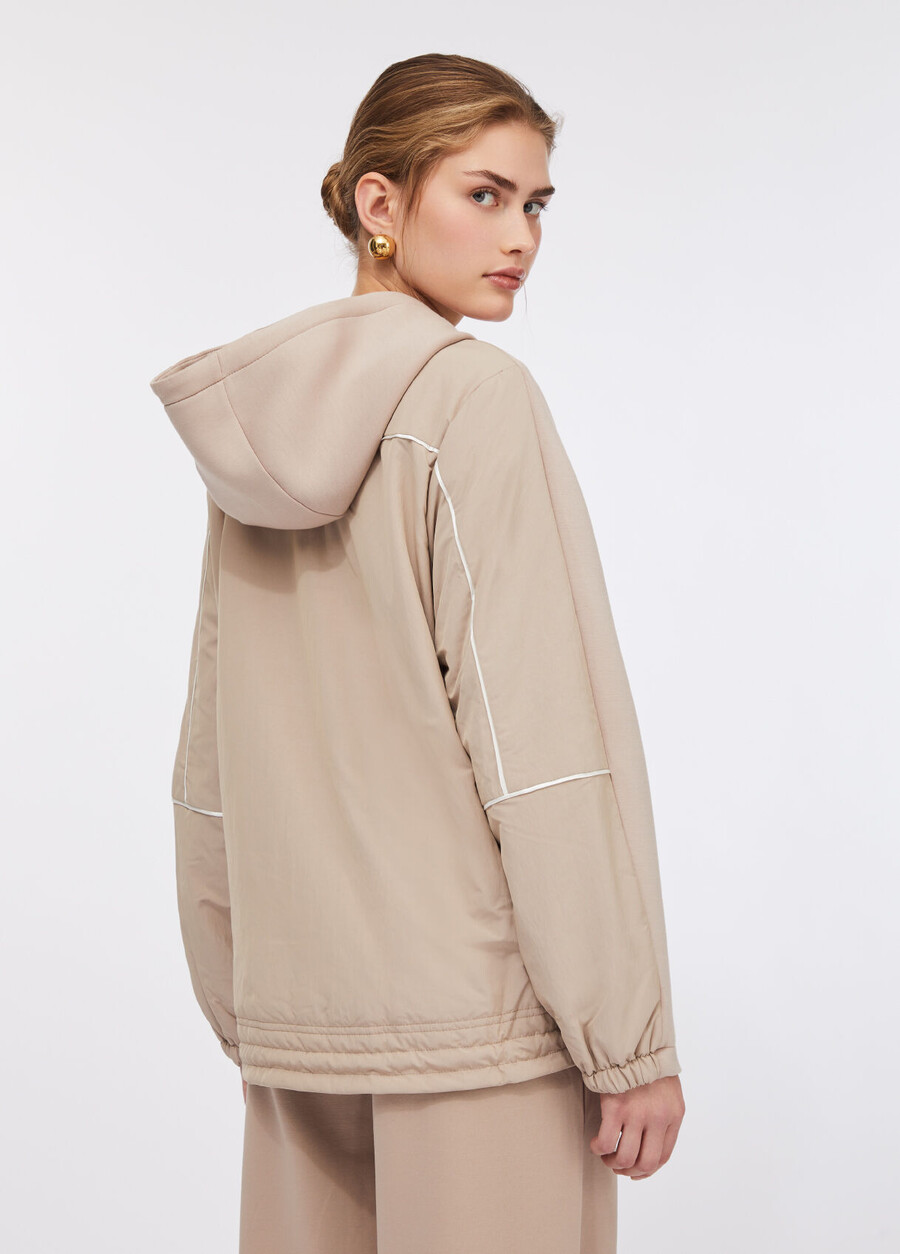 scuba and nylon jacket