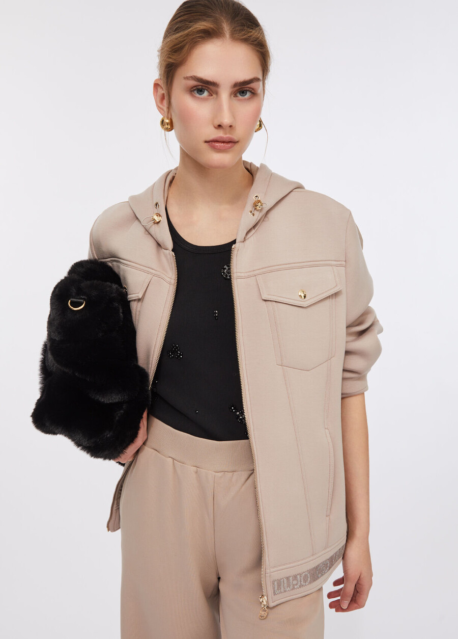 scuba and nylon jacket