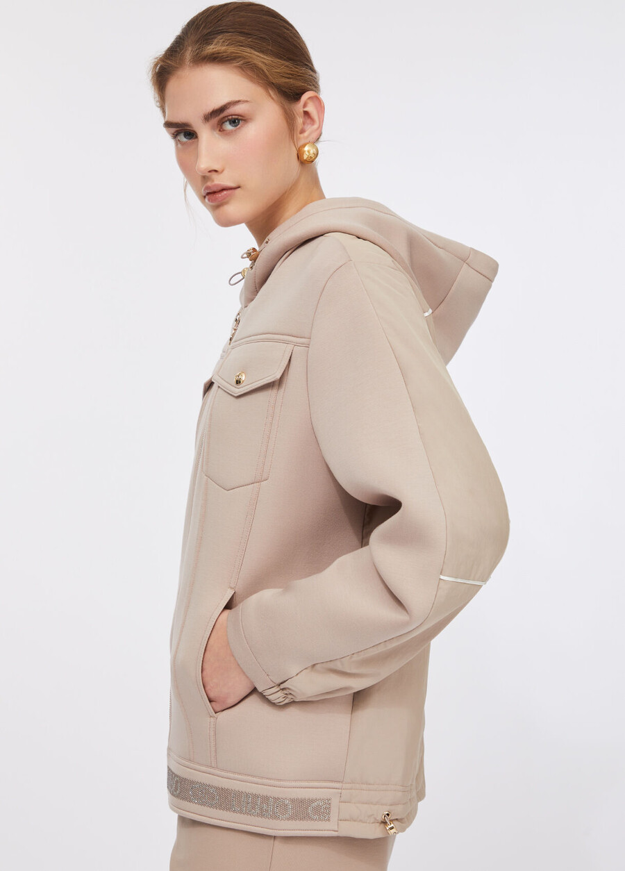 scuba and nylon jacket