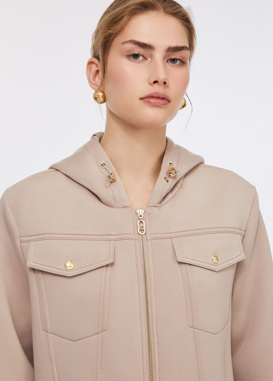 scuba and nylon jacket