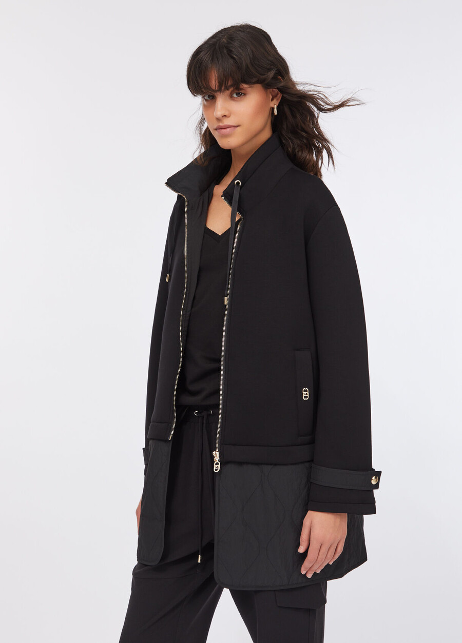 scuba and nylon jacket