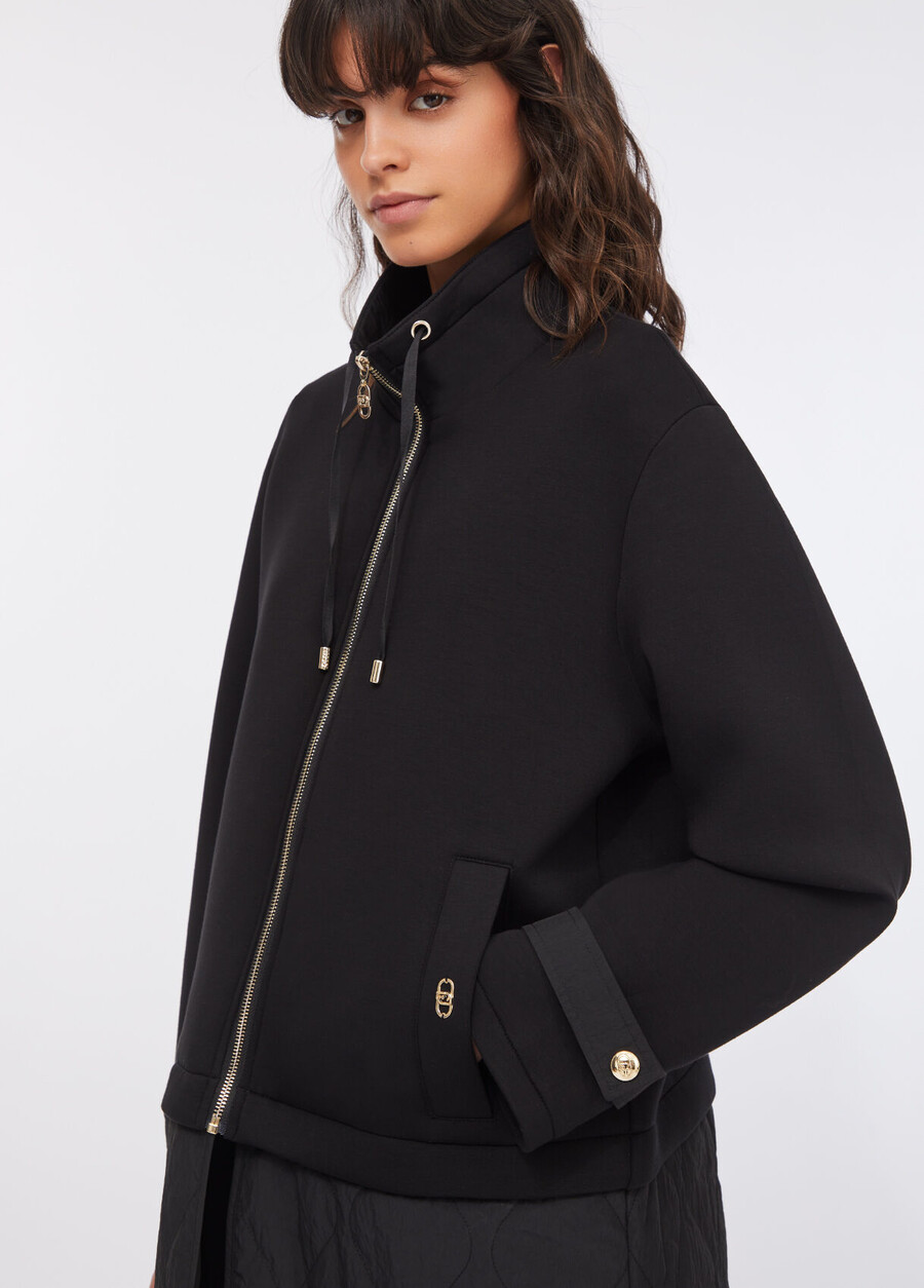 scuba and nylon jacket