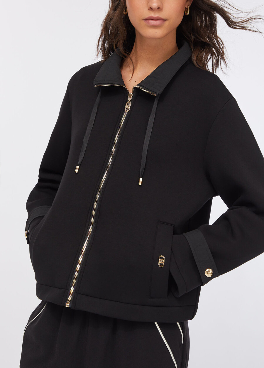 scuba and nylon jacket