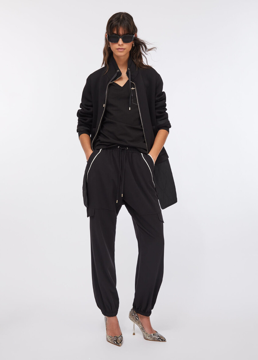 scuba and nylon jacket
