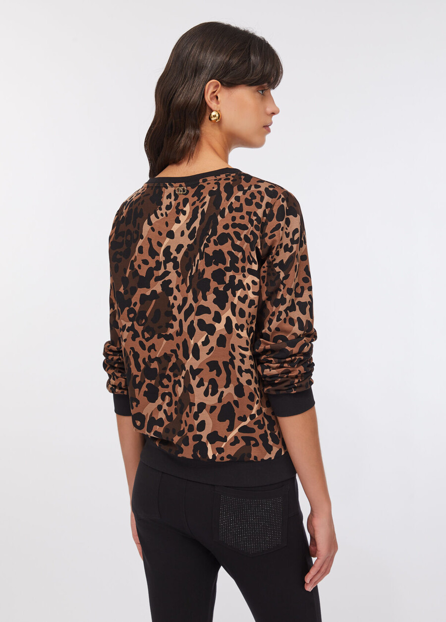 liu jo better animal-print sweatshirt