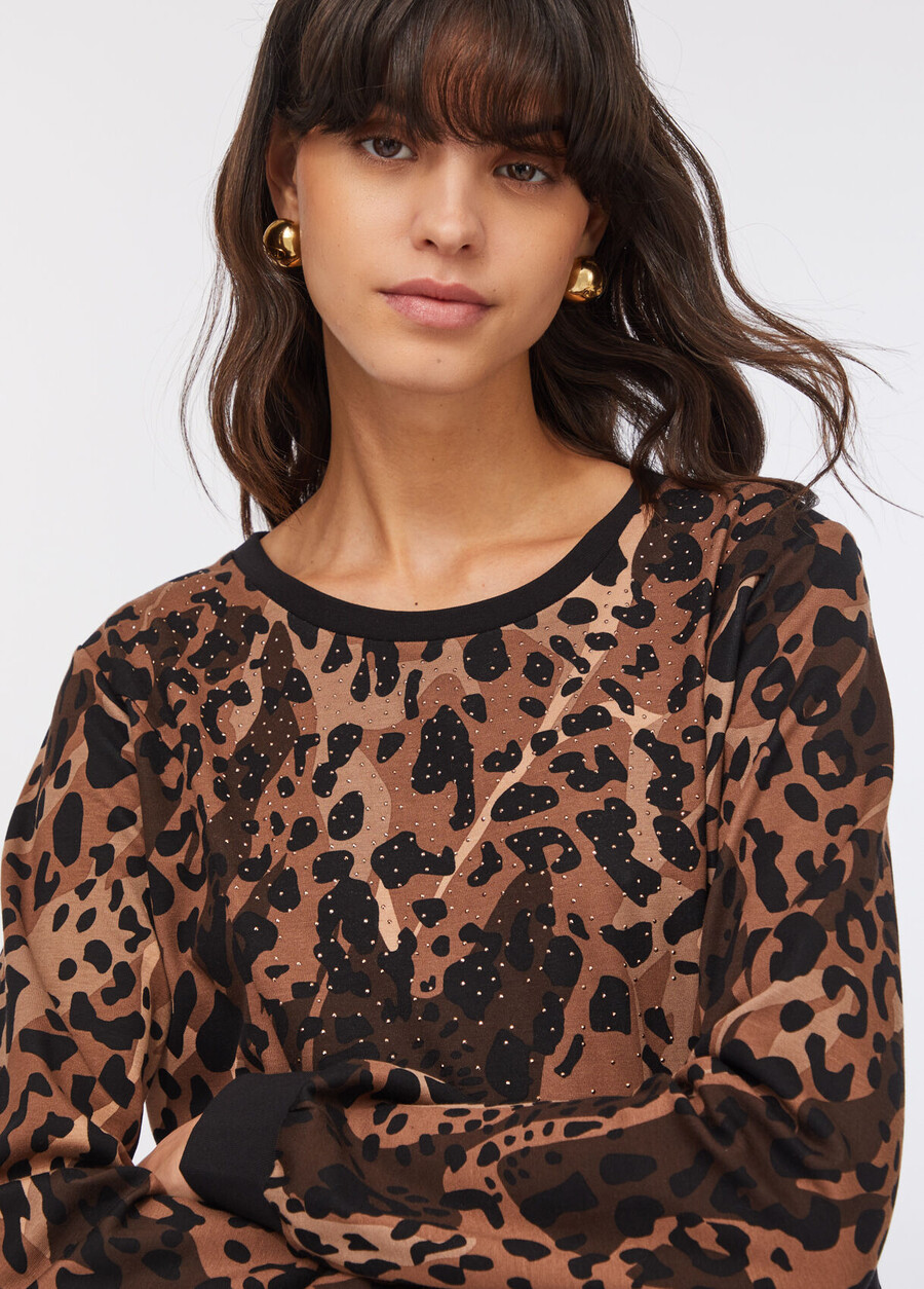 liu jo better animal-print sweatshirt