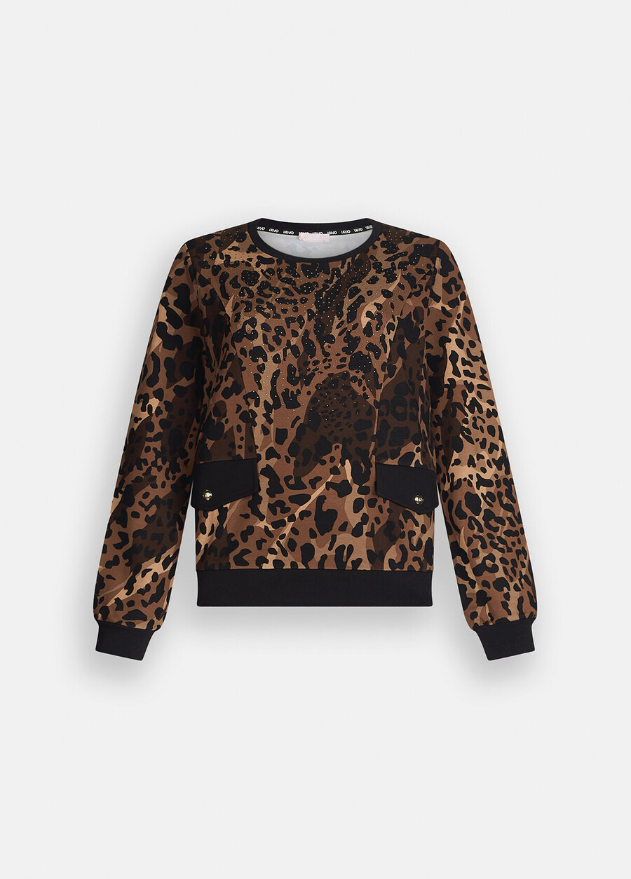 liu jo better animal-print sweatshirt