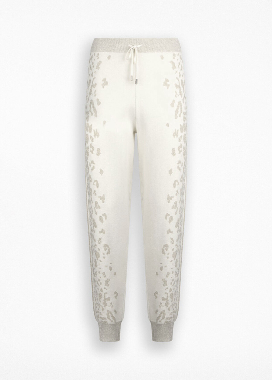 animal-print trousers