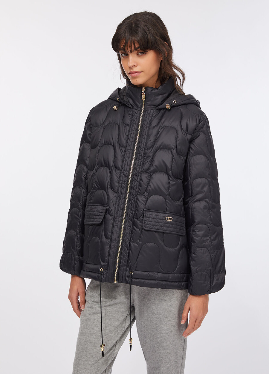 quilted nylon short coat