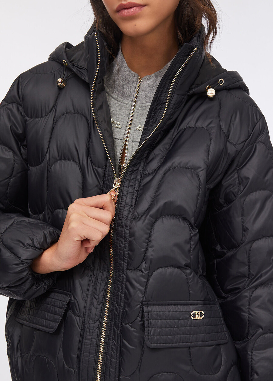 quilted nylon short coat