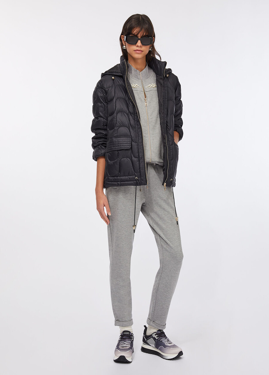 quilted nylon short coat