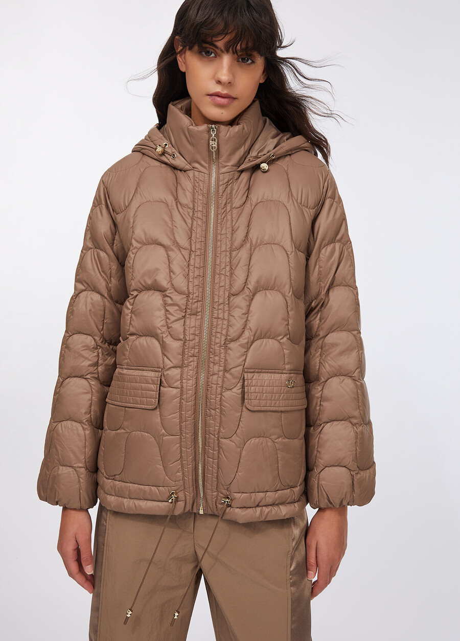 quilted nylon short coat