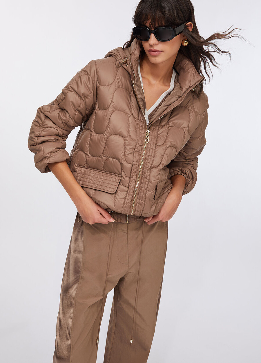 quilted nylon short coat
