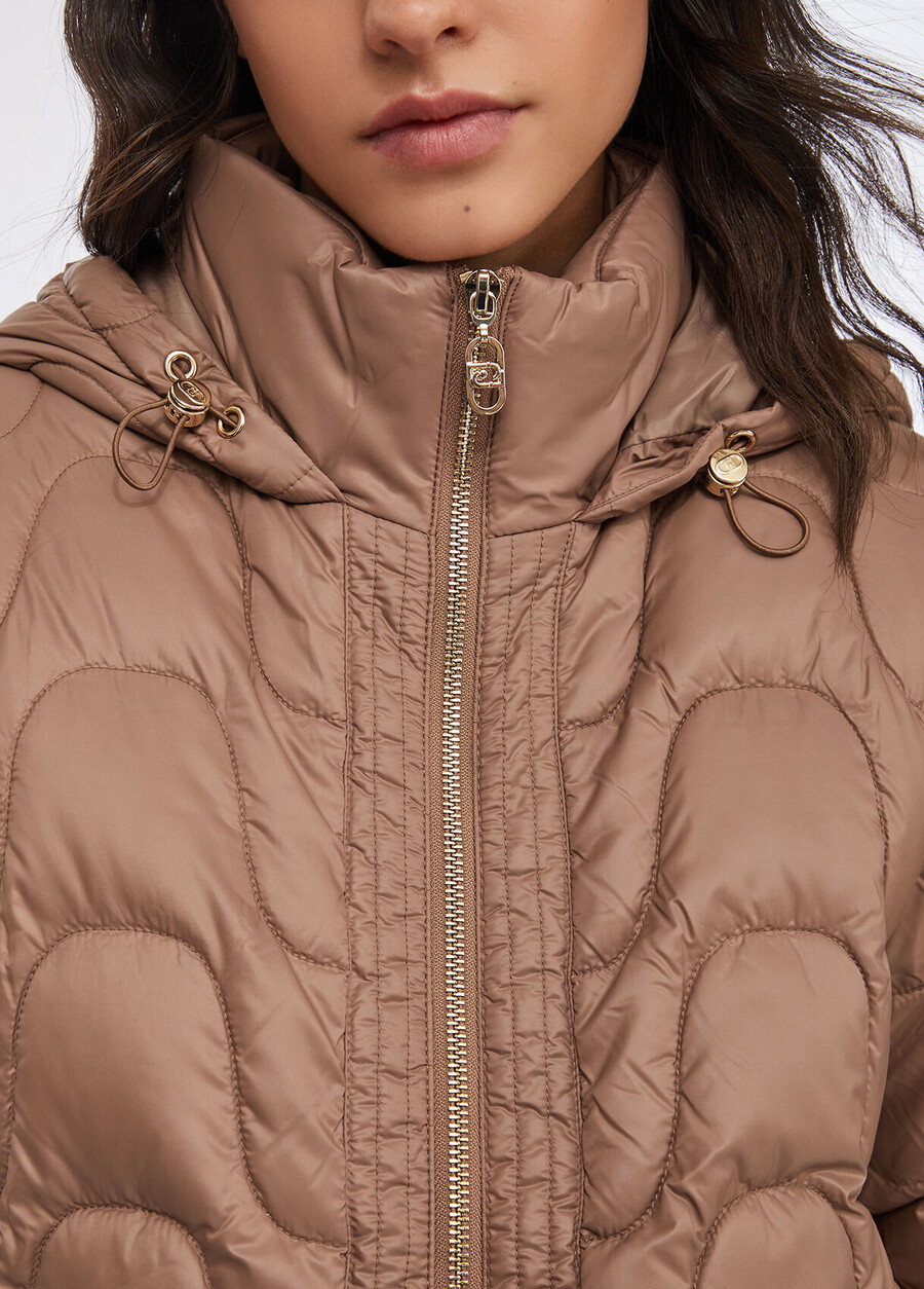 quilted nylon short coat