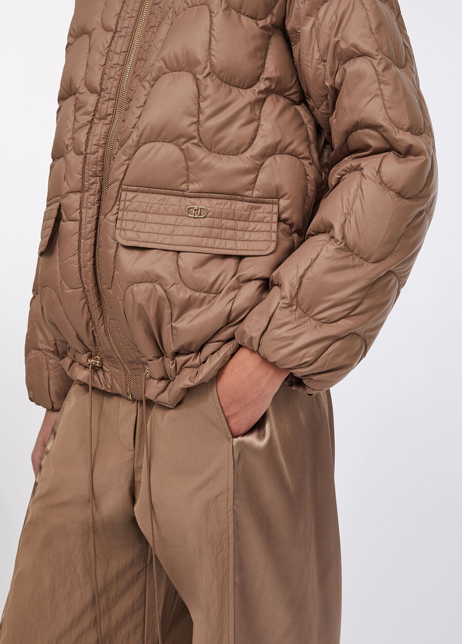 quilted nylon short coat