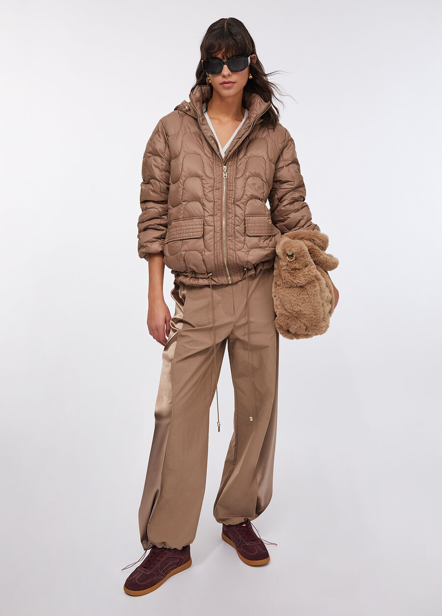 quilted nylon short coat