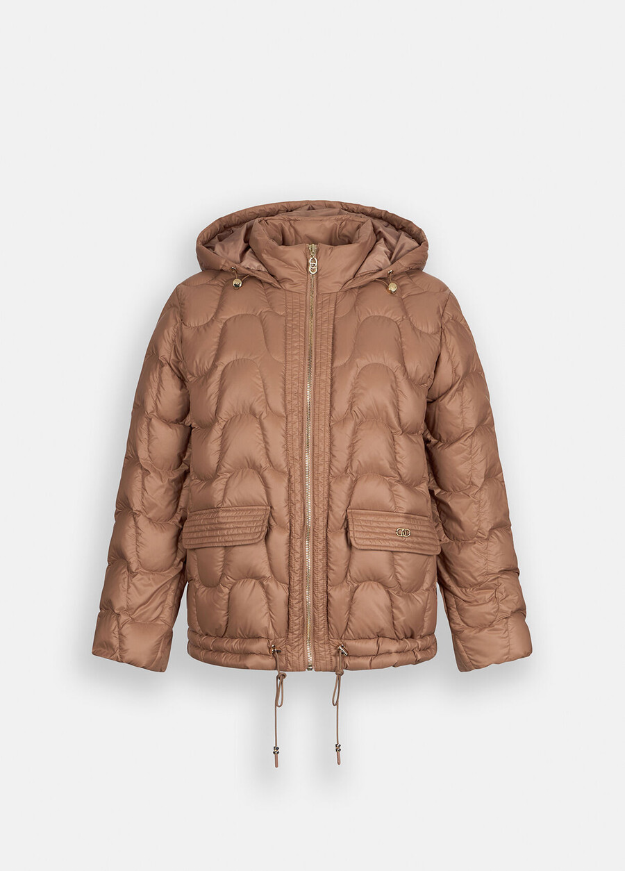 quilted nylon short coat