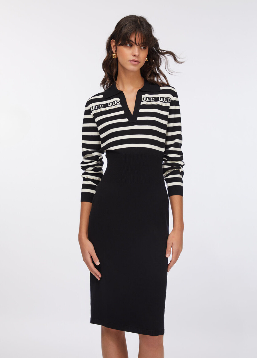 striped knit dress