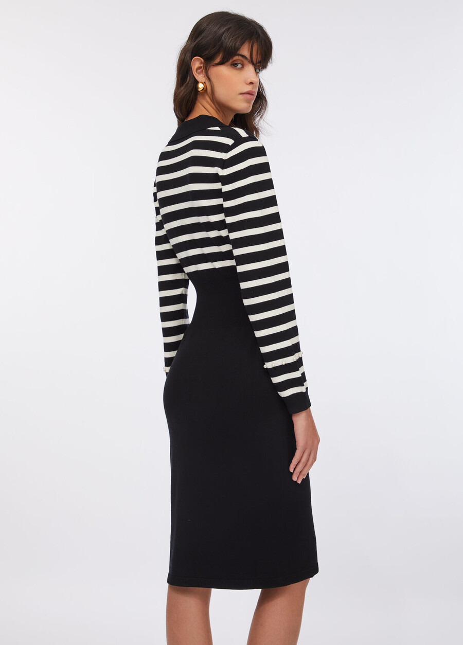 striped knit dress