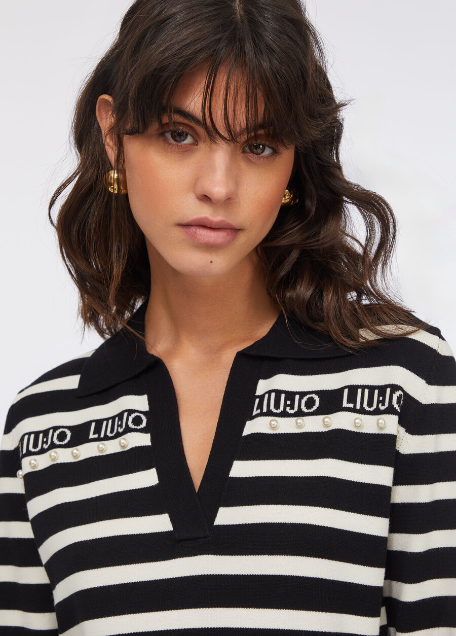 striped knit dress