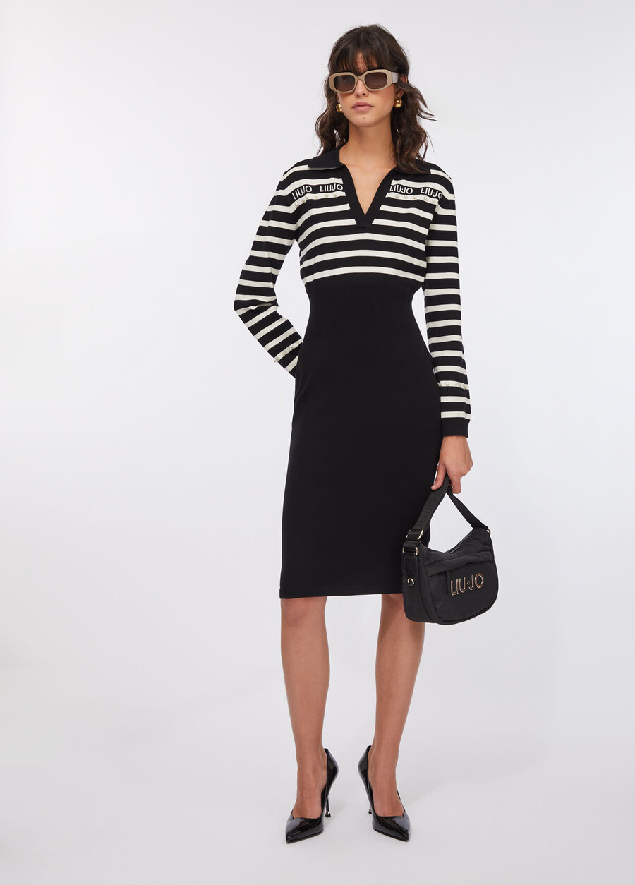 striped knit dress