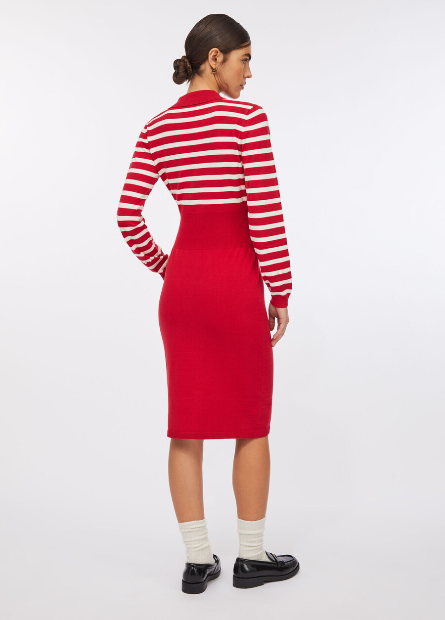 striped knit dress