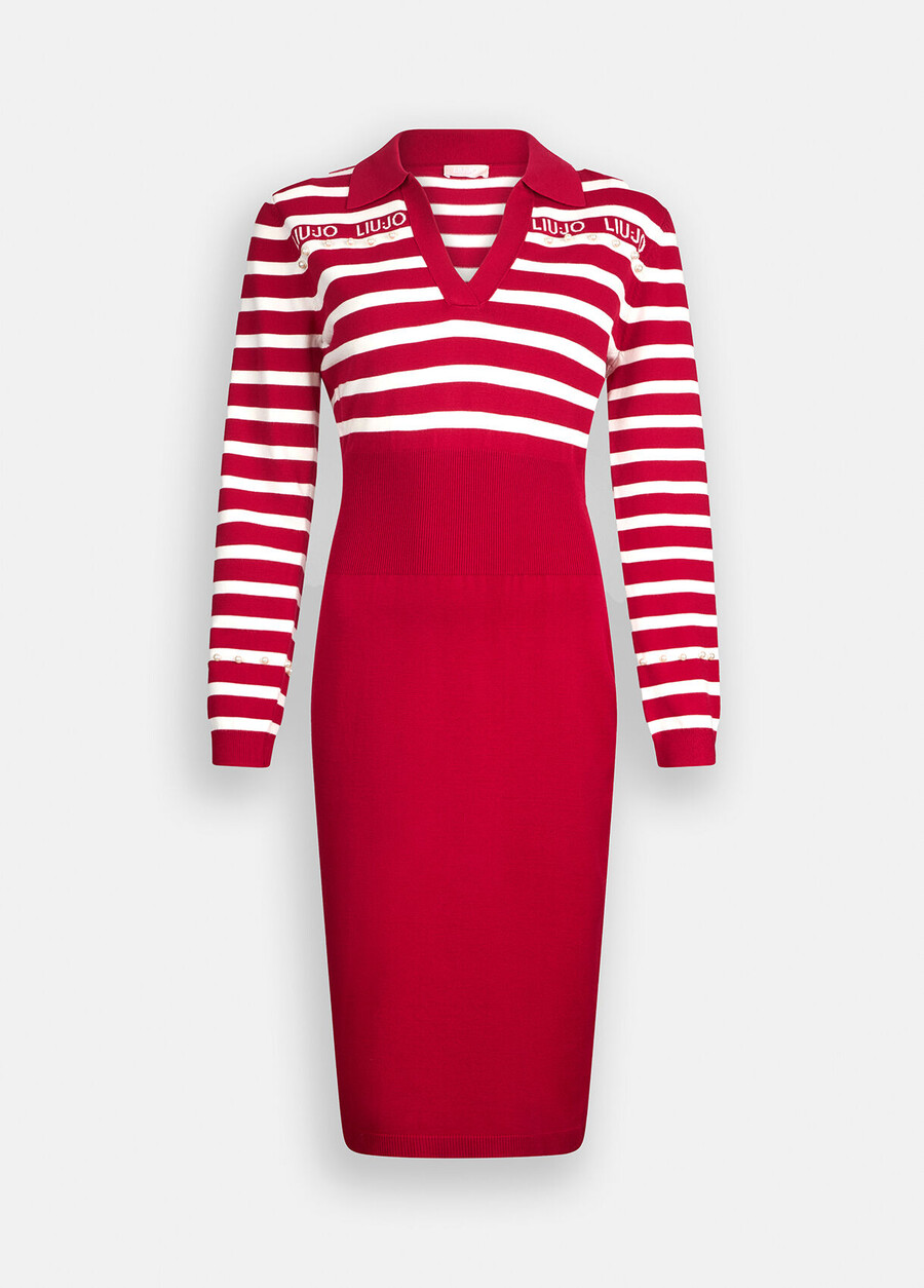 striped knit dress