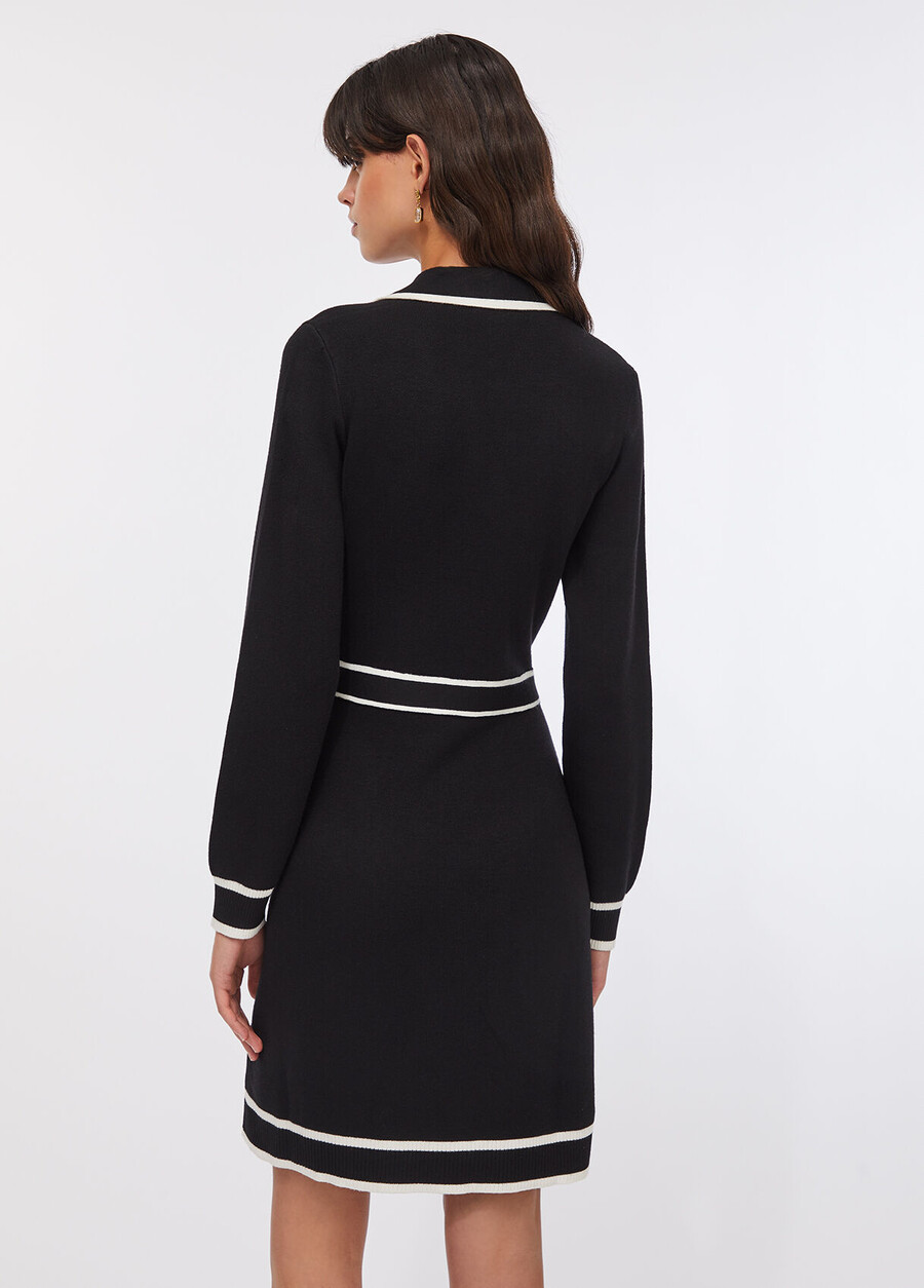 silk-blend knit dress
