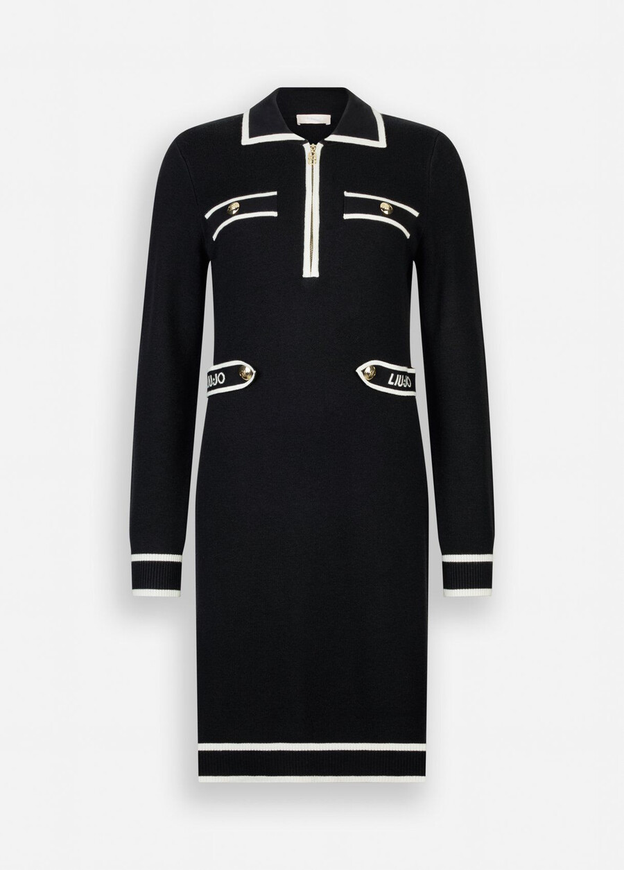 silk-blend knit dress